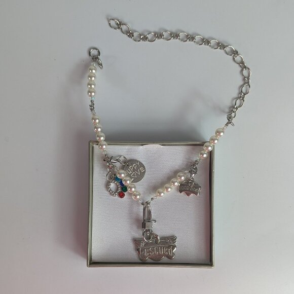 Things Remembered Pearl Dog Collar Necklace Rescued Rhinestones Bling Adjustable - Picture 5 of 5